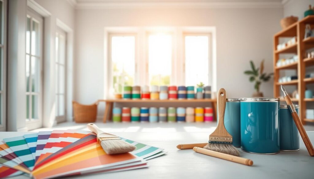 Premium paint selection for villa painting