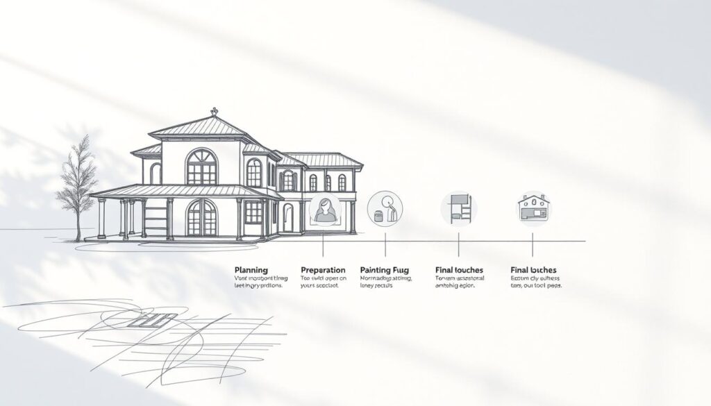 Villa painting timeline factors