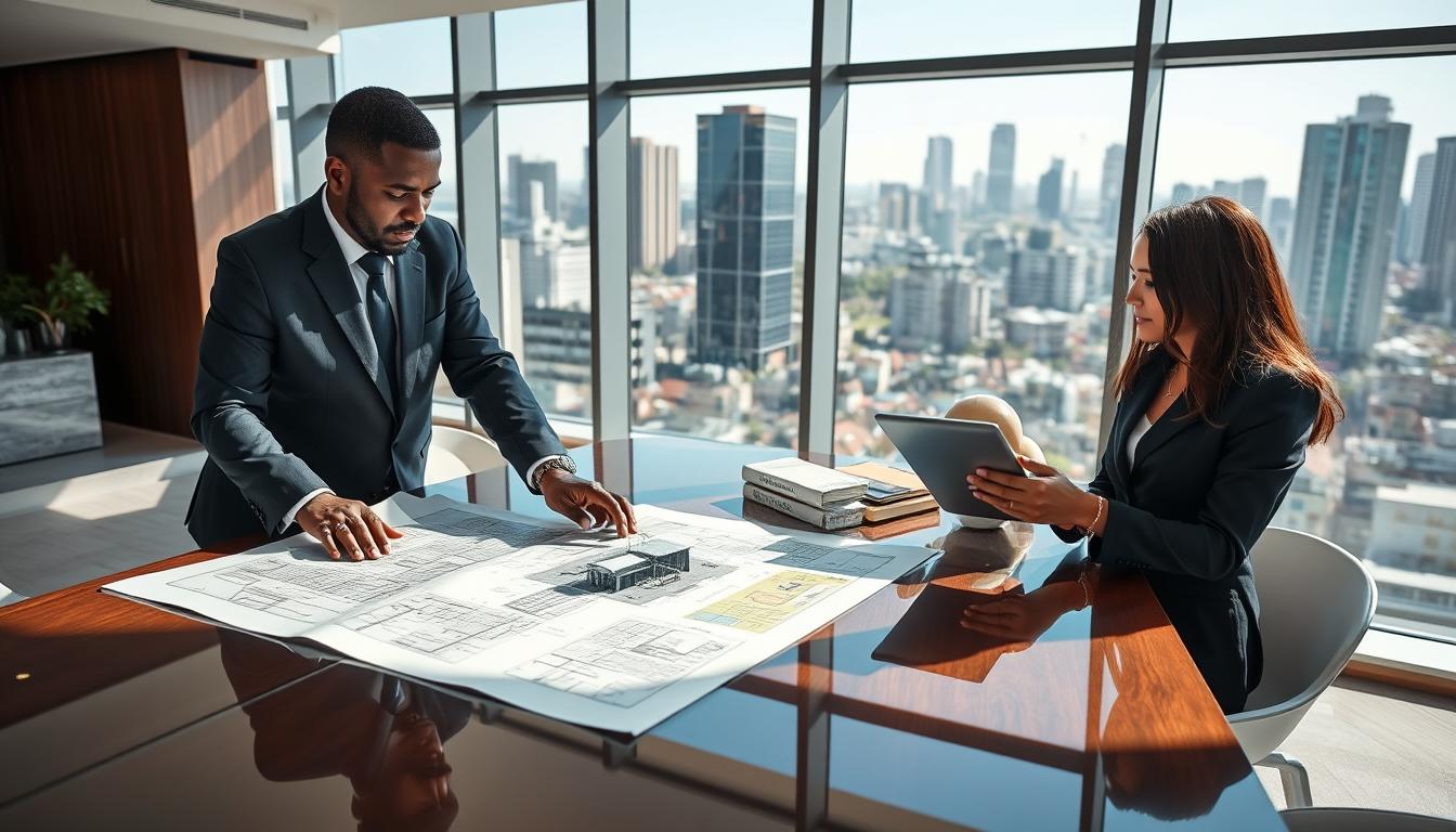 Professionalized A-modern-office-environment-featuring-a-diverse-group-of-professionals ...
